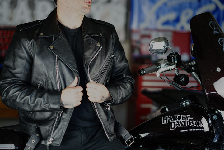 Leather Supreme Men's Classic Genuine Cowhide Leather Motorcycle Jacket  -Black-Medium at  Men's Clothing store: Leather Outerwear Jackets