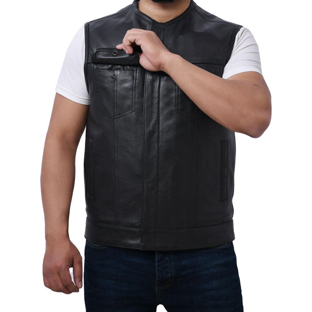 LOGAN - Motorcycle Leather Vest Men's Vest Best Leather Ny   