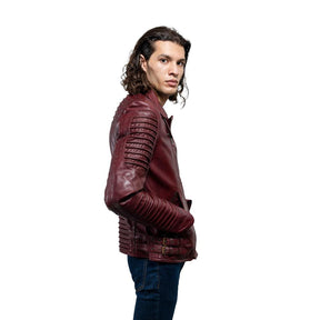 Brooklyn - Men's Fashion Lambskin Leather Jacket (Oxblood) Men's Jacket Best Leather Ny   