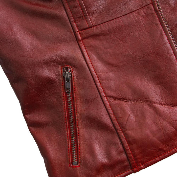 Abigail- Vintage Moto Leather Jacket Jacket Best Leather Ny   