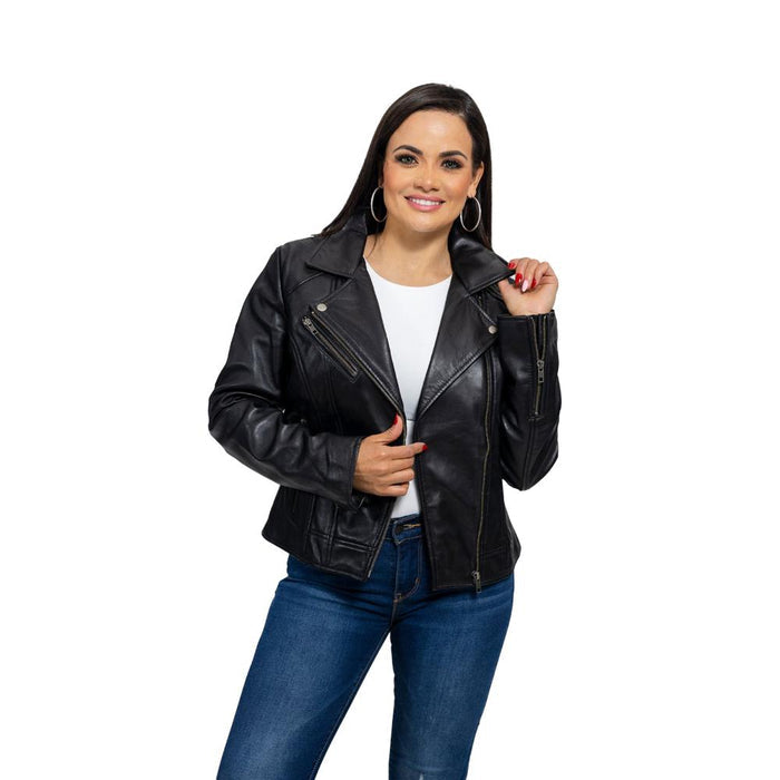 Betsy - Women's Fashion Lambskin Leather Jacket (Black) Jacket Best Leather Ny   