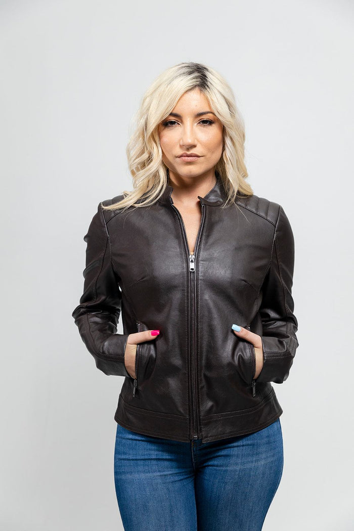 Beverly - Women's Vegan Faux Leather/Perforated Jacket Jacket Best Leather Ny   