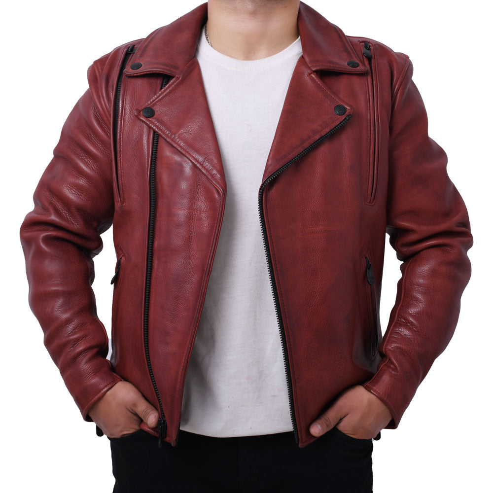 BIKER THRILL Motorcycle Leather Jacket Men's Jacket Best Leather Ny   