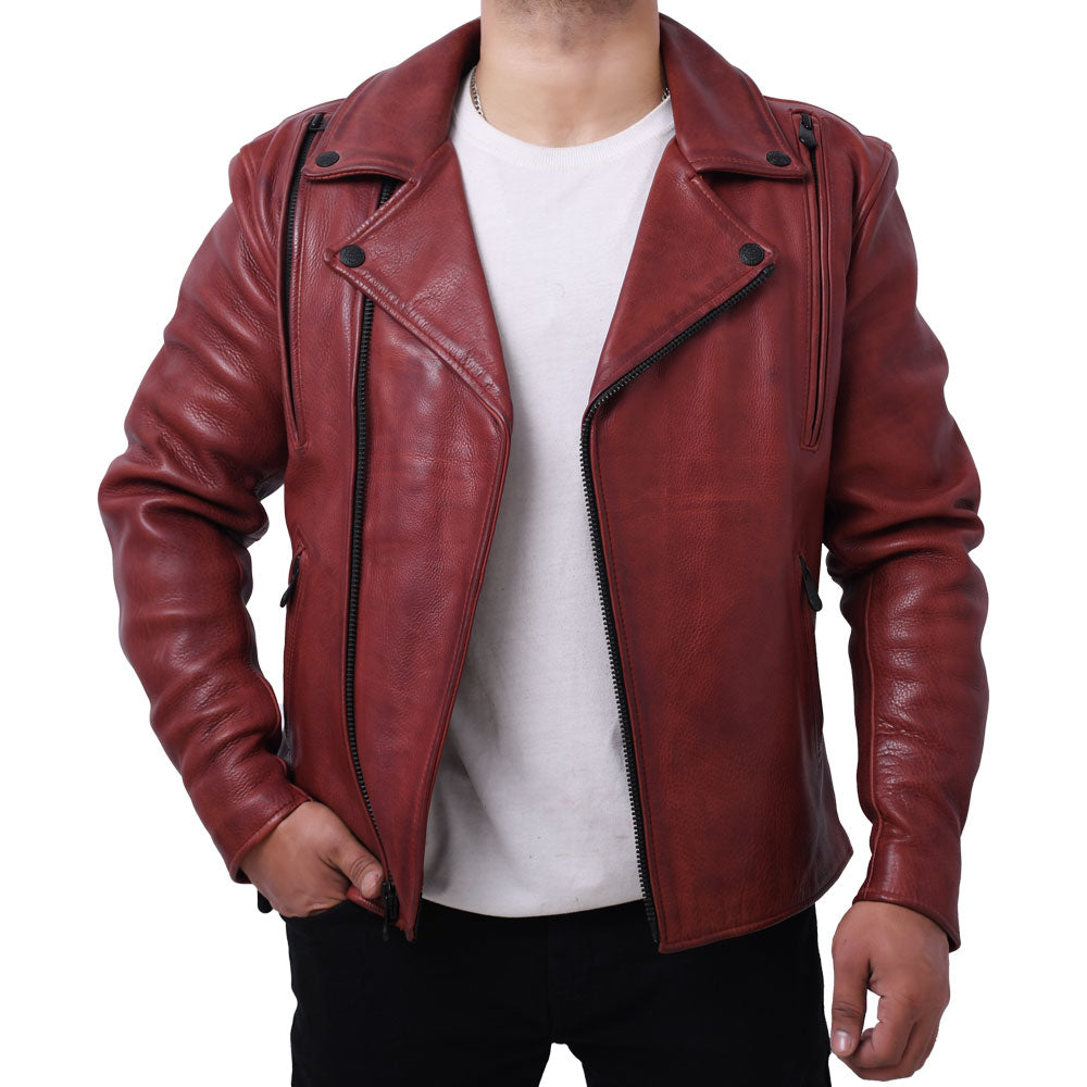 BIKER THRILL Motorcycle Leather Jacket Men's Jacket Best Leather Ny   