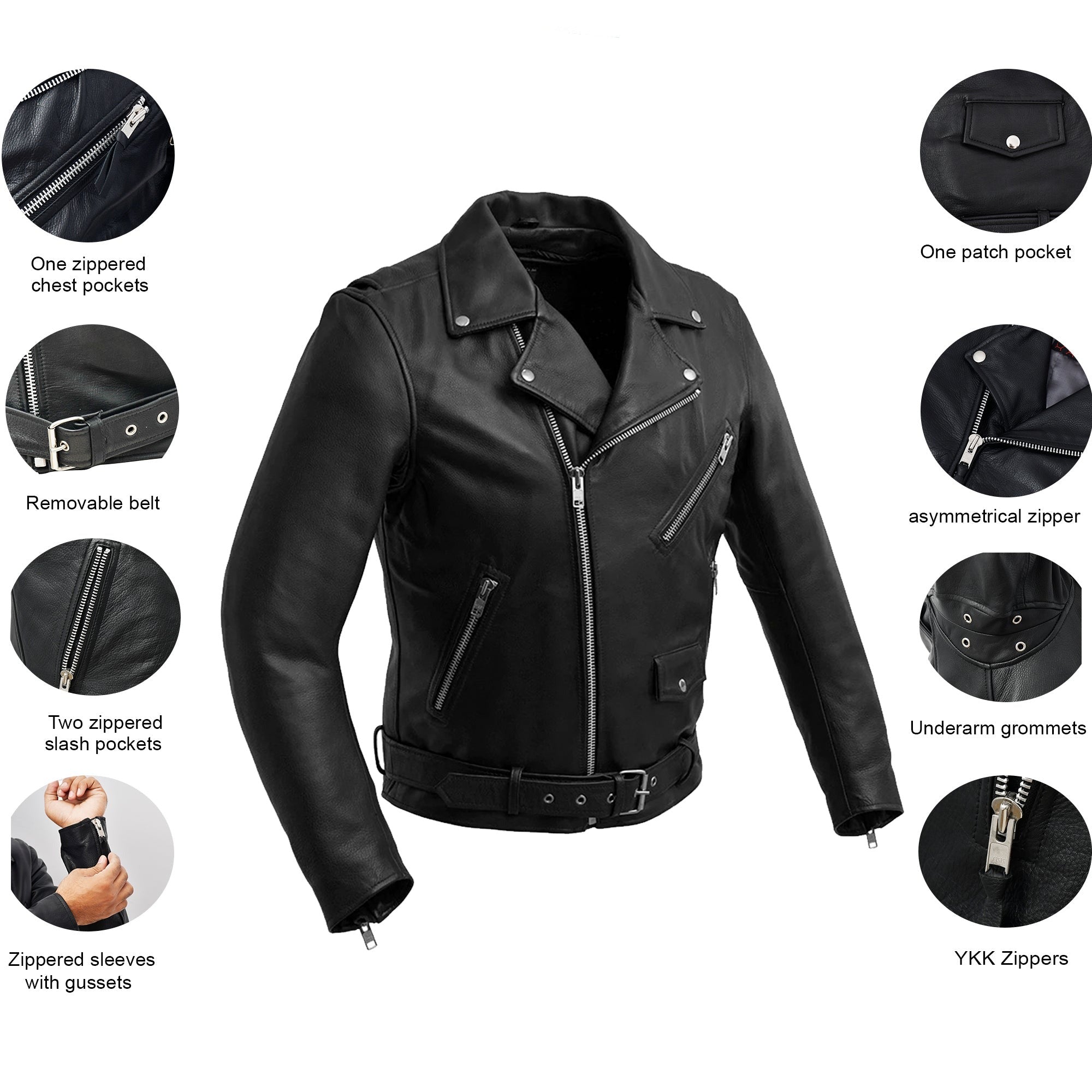 BLACK PANTHAR Motorcycle Leather Jacket Men's Jacket Best Leather Ny   