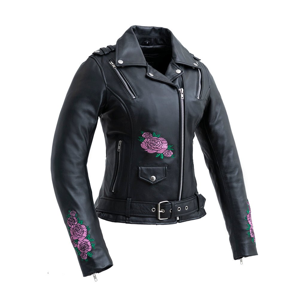 Blossom - Women's Motorcycle Leather Jacket Women's Leather Jacket Best Leather NY Company XS Black 