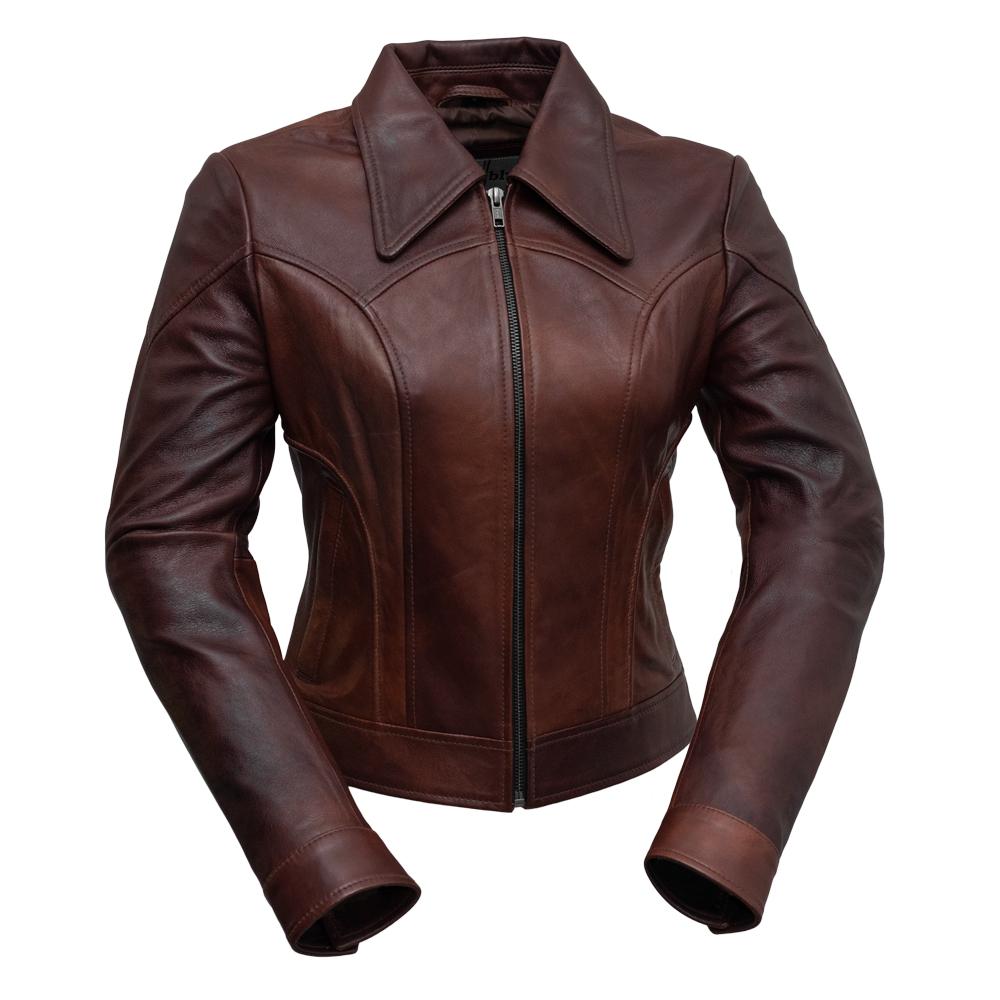 Charlotte - Women's Fashion Lambskin Leather Jacket Women's Jacket Best Leather Ny XS RED FORD 