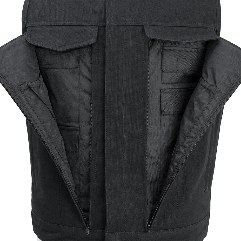 CLARK - Motorcycle Canvas Vest Men's Canvas Vests Best Leather Ny   