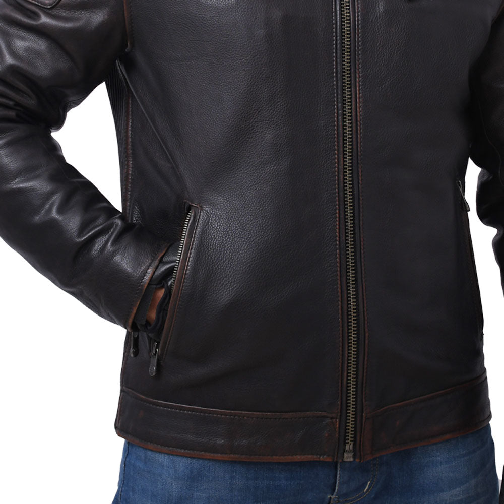 CRUSADER Motorcycle Leather Jacket Men's Jacket Best Leather Ny   