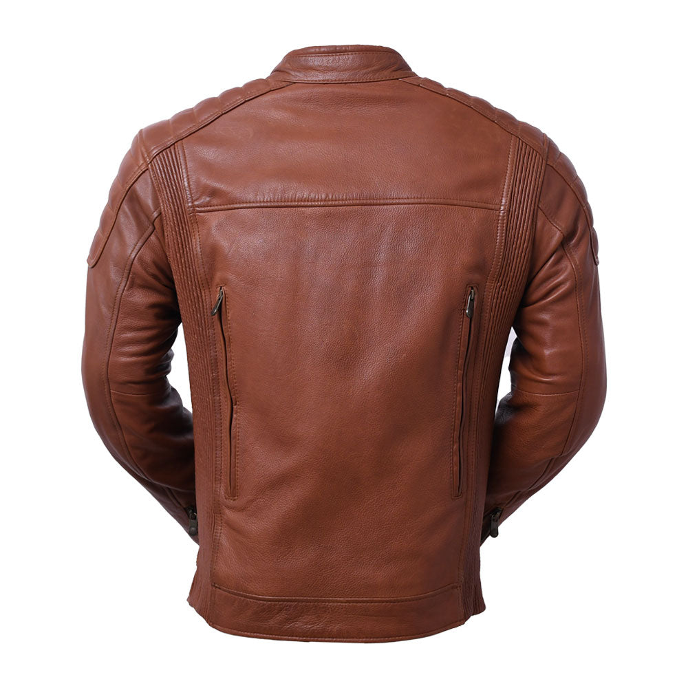 CRUSADER Motorcycle Leather Jacket (Brown) Men's Jacket Best Leather Ny   