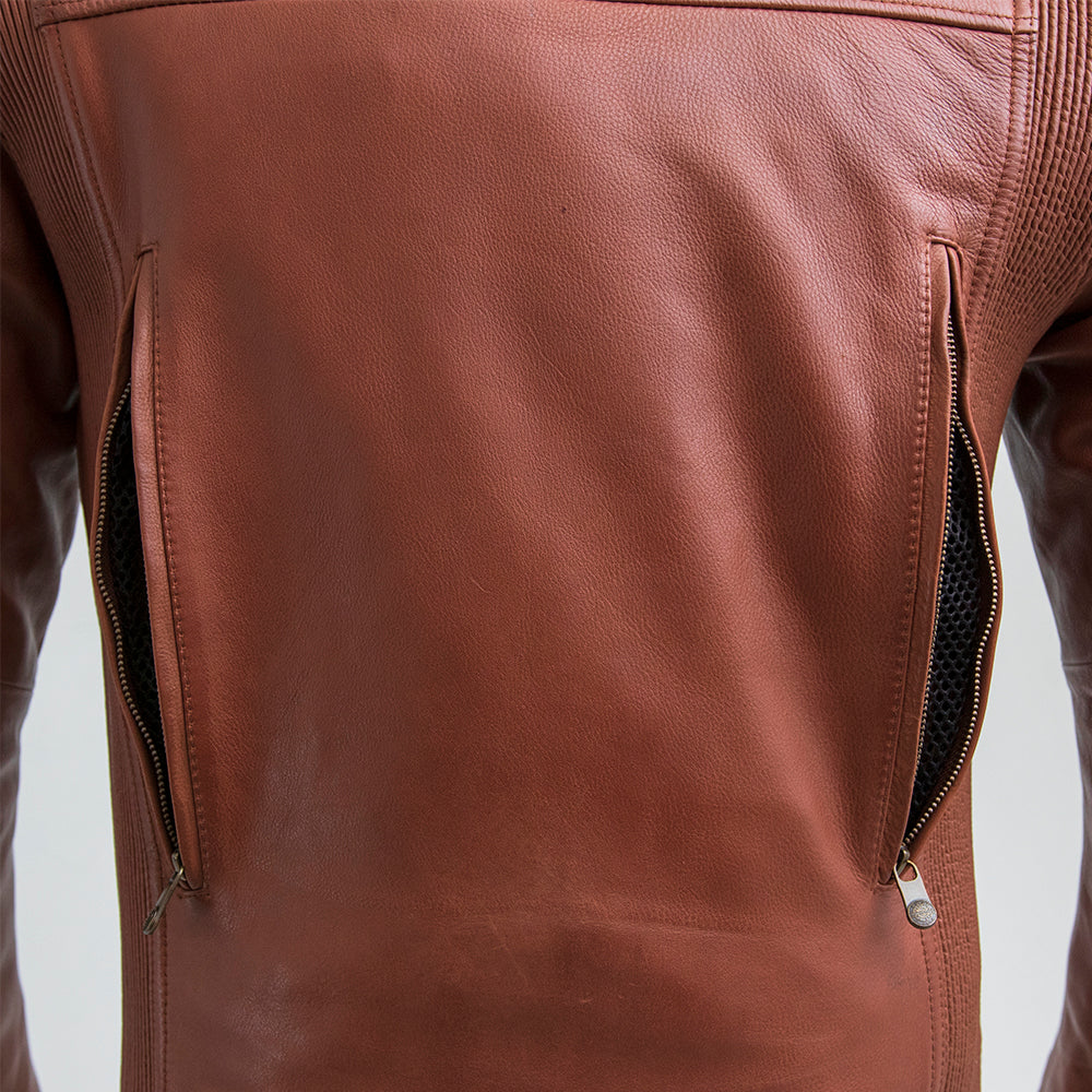 CRUSADER Motorcycle Leather Jacket (Brown) Men's Jacket Best Leather Ny   