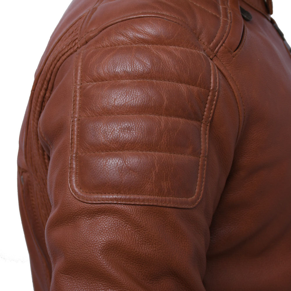 CRUSADER Motorcycle Leather Jacket (Brown) Men's Jacket Best Leather Ny   