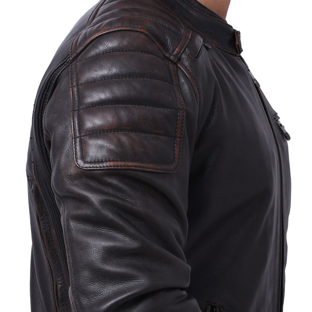 CRUSADER Motorcycle Leather Jacket Men's Jacket Best Leather Ny   