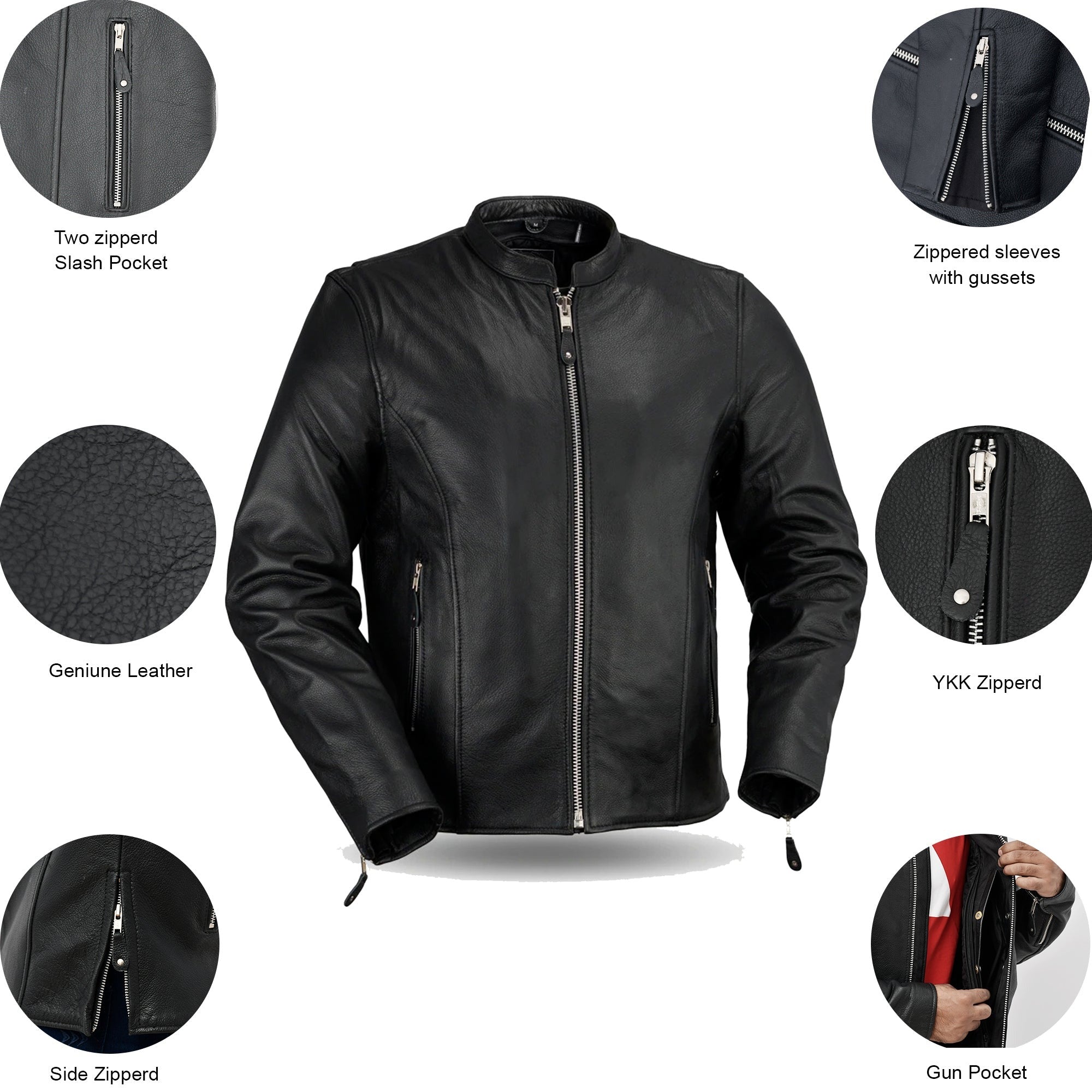 DAREDEVIL Café Style Leather Jacket Men's Jacket Best Leather Ny   