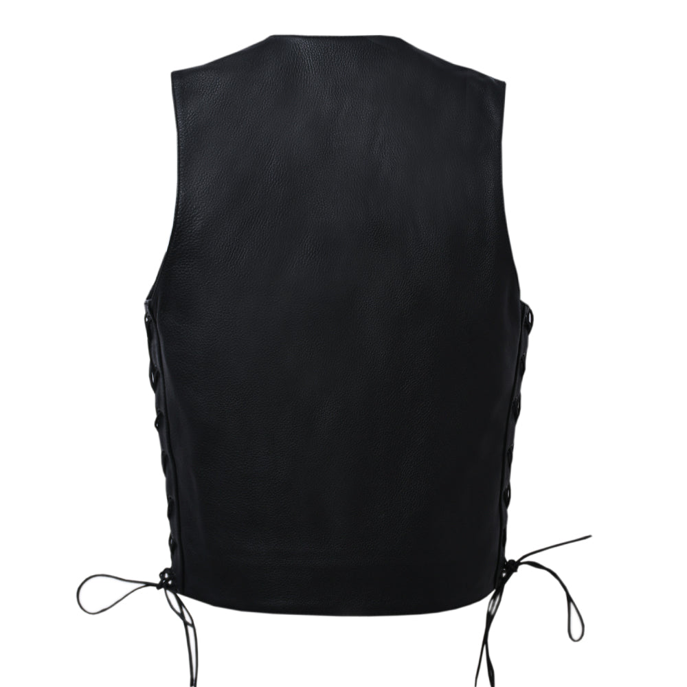 DELANEY - Motorcycle Leather Vest Men's Vest Best Leather Ny   