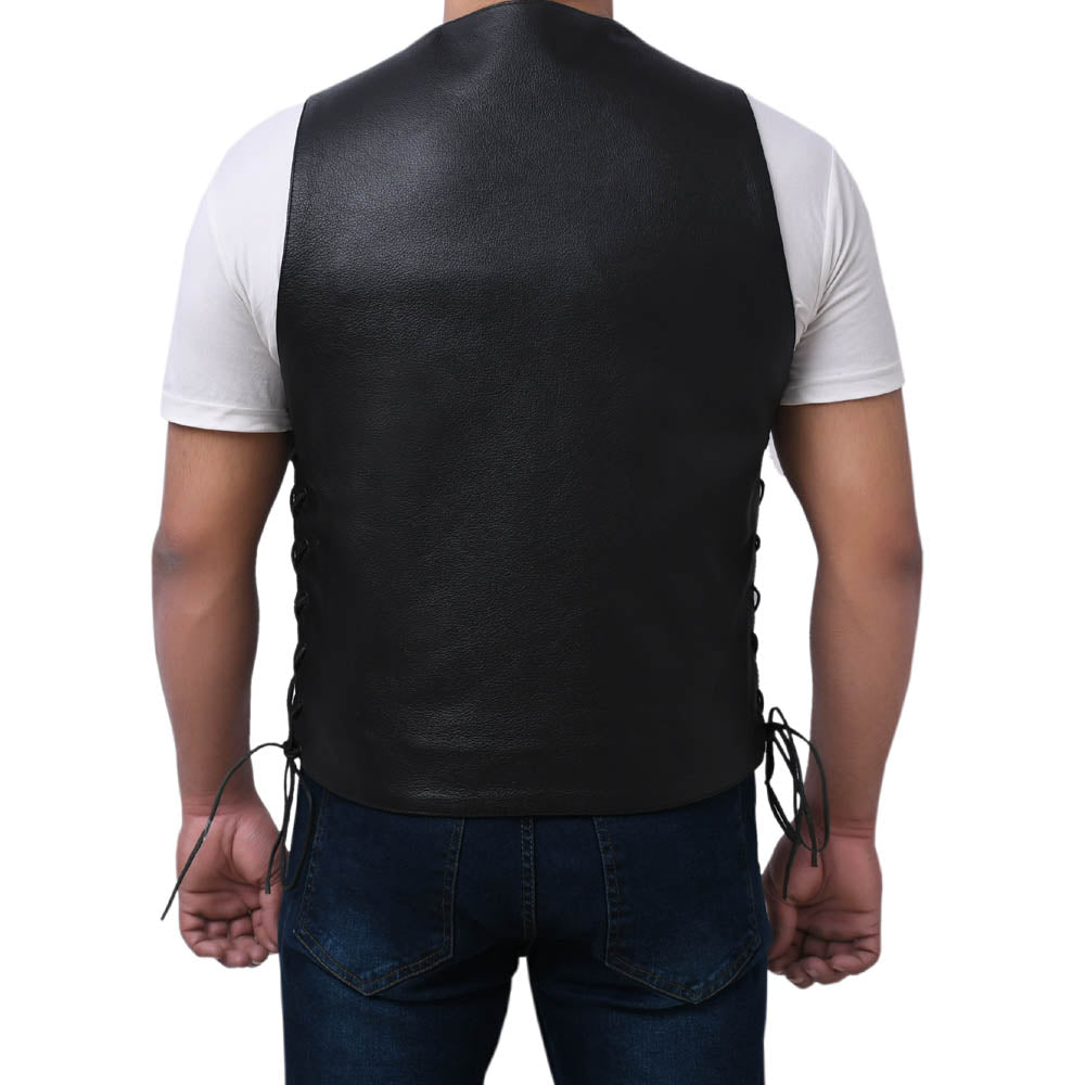 DOE - Motorcycle Leather Vest Men's Vest Best Leather Ny   