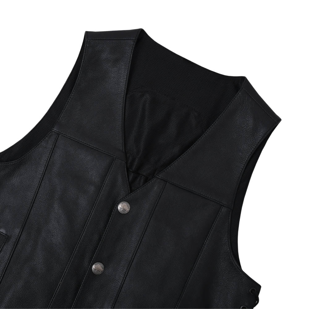 DOE - Motorcycle Leather Vest Men's Vest Best Leather Ny   