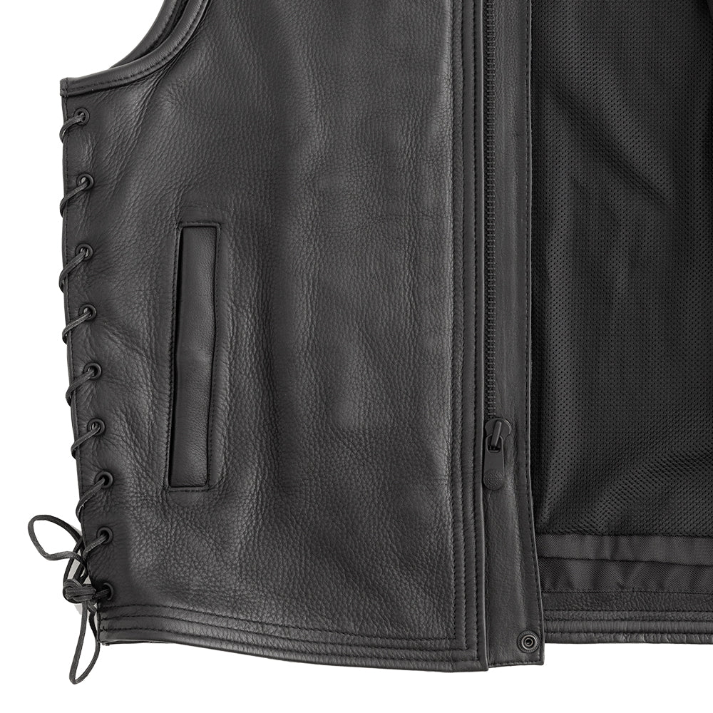 DUNKRIK - Motorcycle Leather Vest Men's Vest Best Leather Ny   