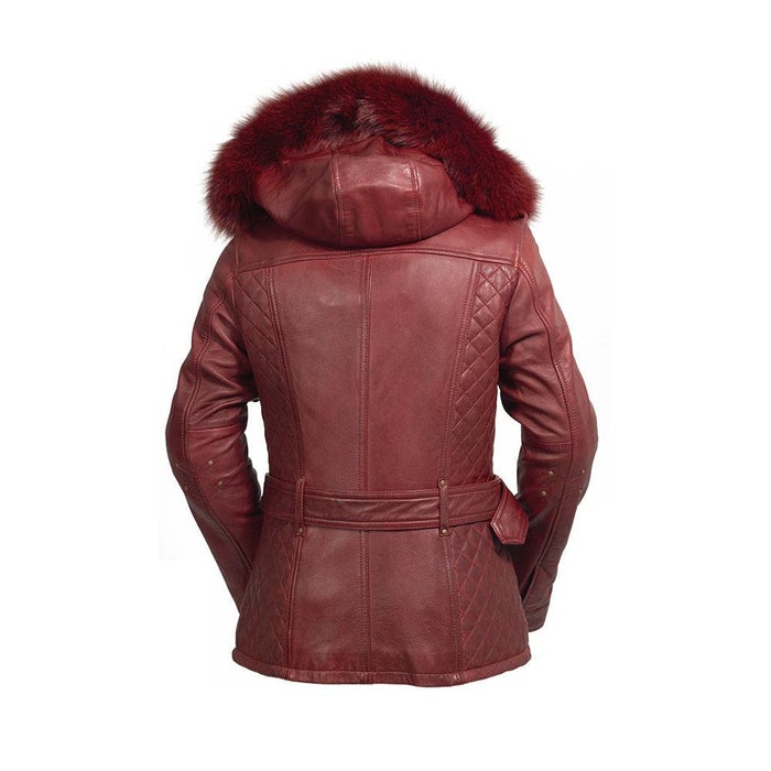 Elle - Women's Fashion Lambskin Leather Jacket (Oxblood) Jacket Best Leather Ny   