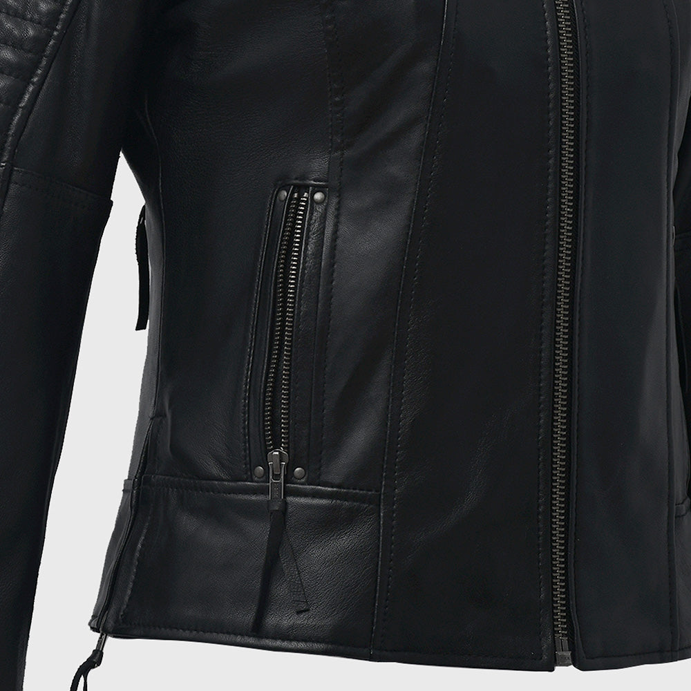 FASHIONABLE Motorcycle Leather Jacket Women's Jacket Best Leather Ny   