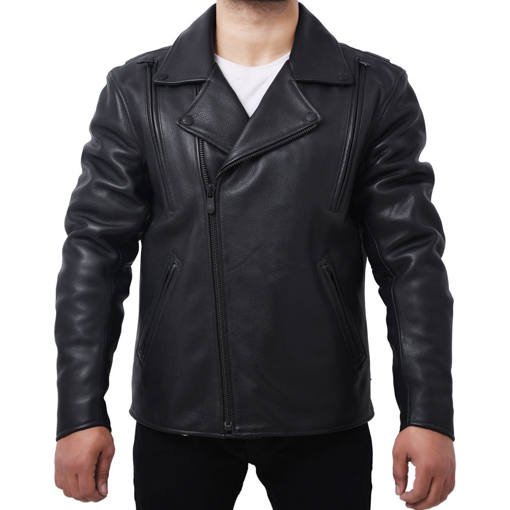 GAMER Motorcycle Leather Jacket Men's Jacket Best Leather Ny   