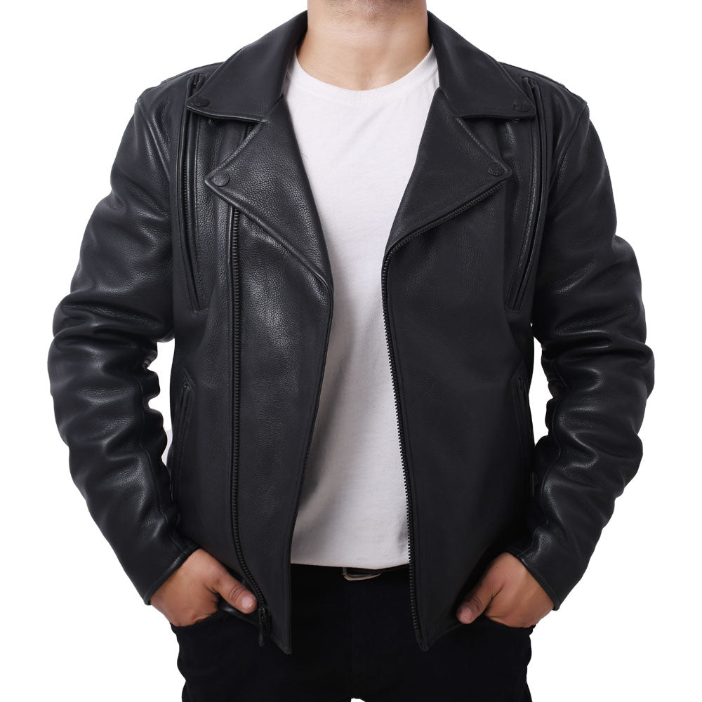 GAMER Motorcycle Leather Jacket Men's Jacket Best Leather Ny   