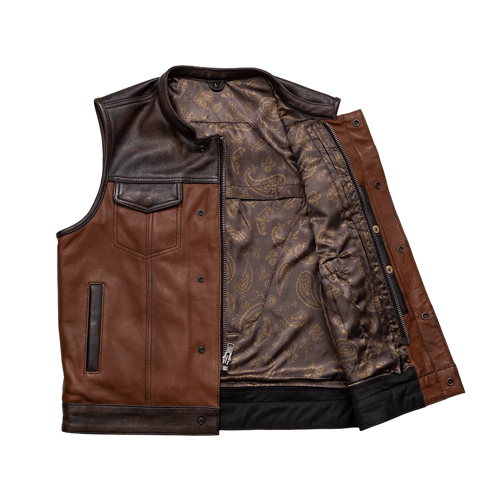 Goddess Men's Leather Motorcycle Vest  Best Leather NY Company   