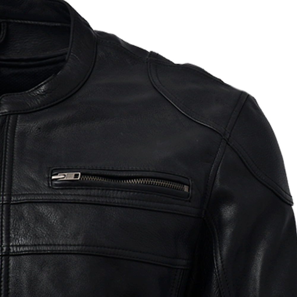 HACKER Motorcycle Leather Jacket Men's Jacket Best Leather Ny   