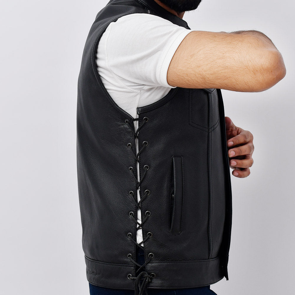 HUNT - Motorcycle Leather Vest Men's Vest Best Leather Ny   