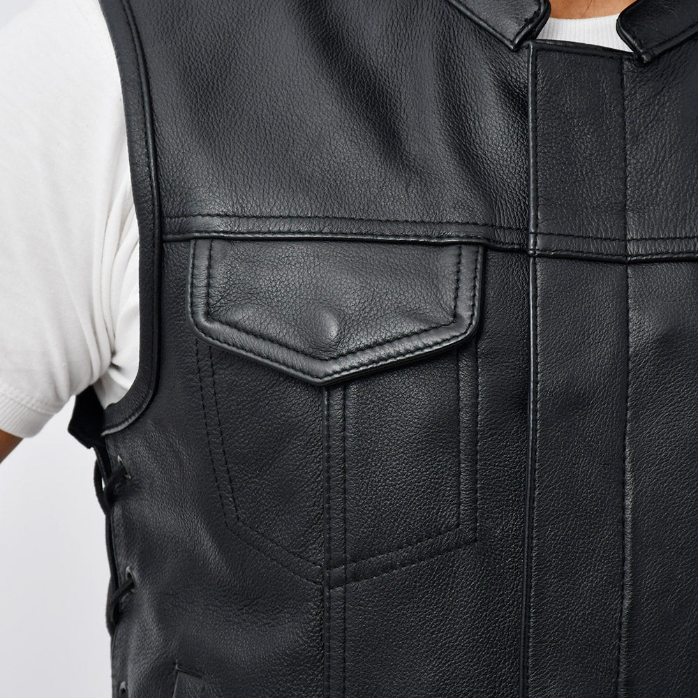 HUNT - Motorcycle Leather Vest Men's Vest Best Leather Ny   