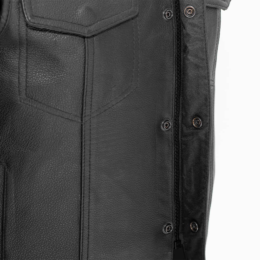 HUNT - Motorcycle Leather Vest Men's Vest Best Leather Ny   