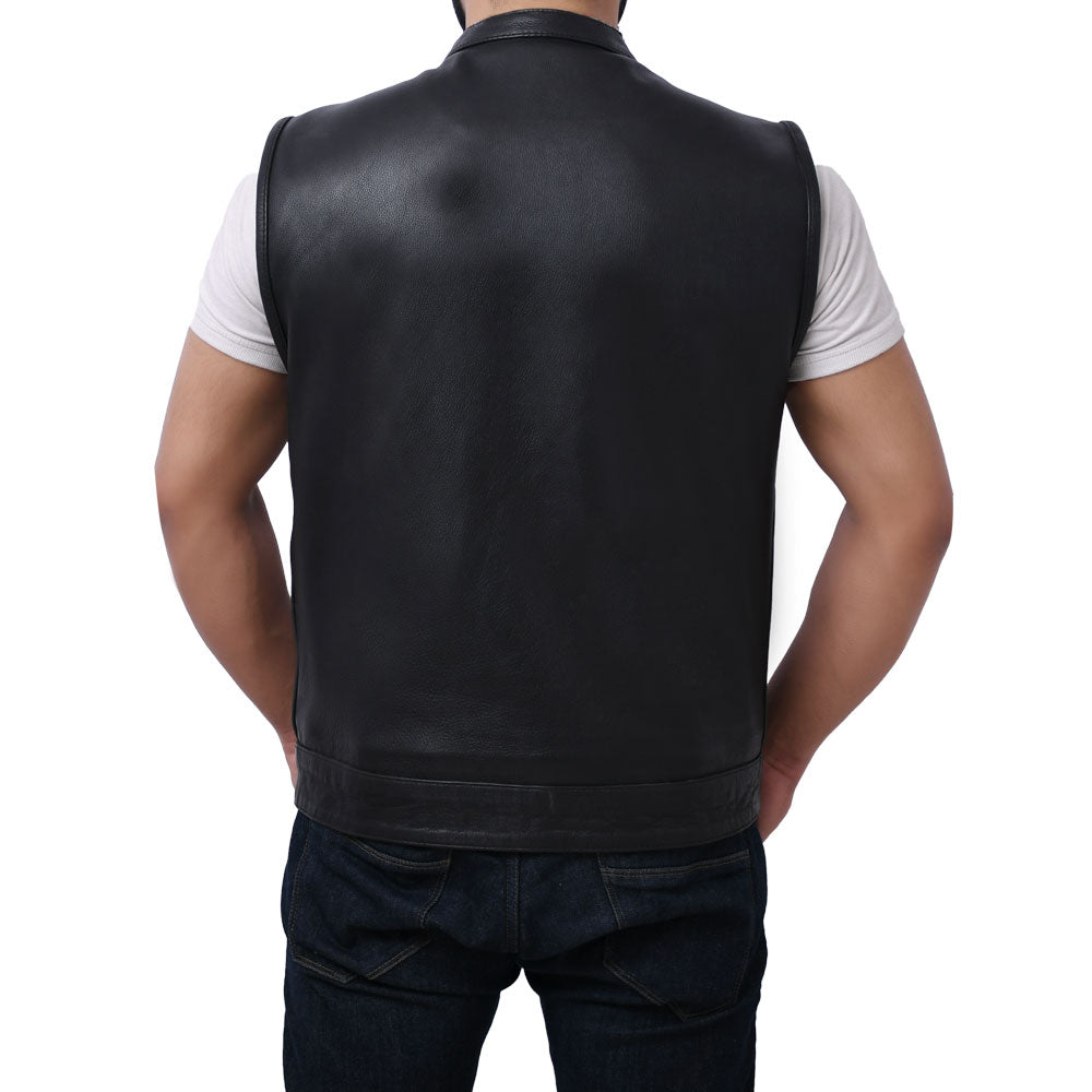 JETT - Motorcycle Leather Vest Men's Vest Best Leather Ny   