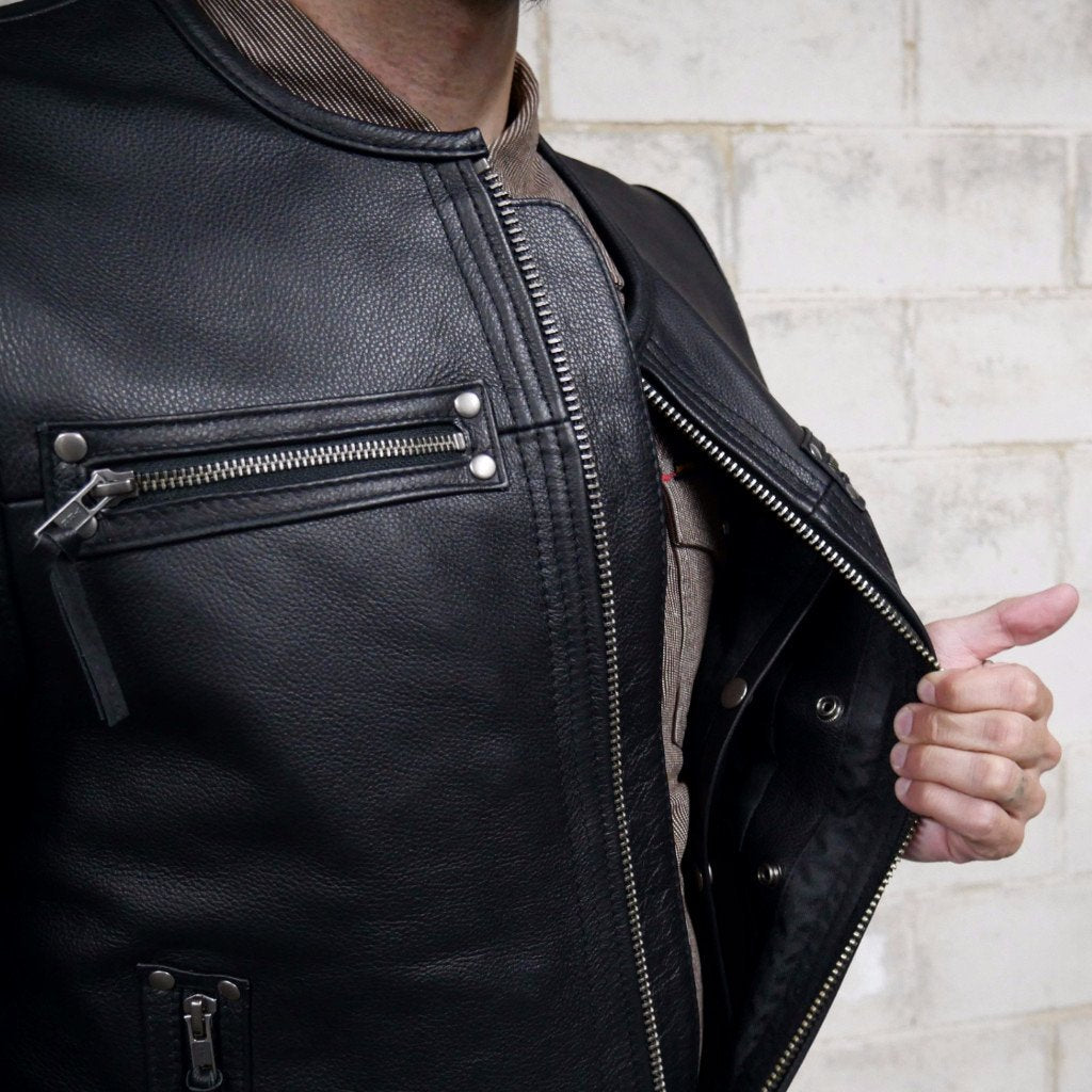 LEGION - Motorcycle Leather Vest Men's Vest Best Leather Ny   