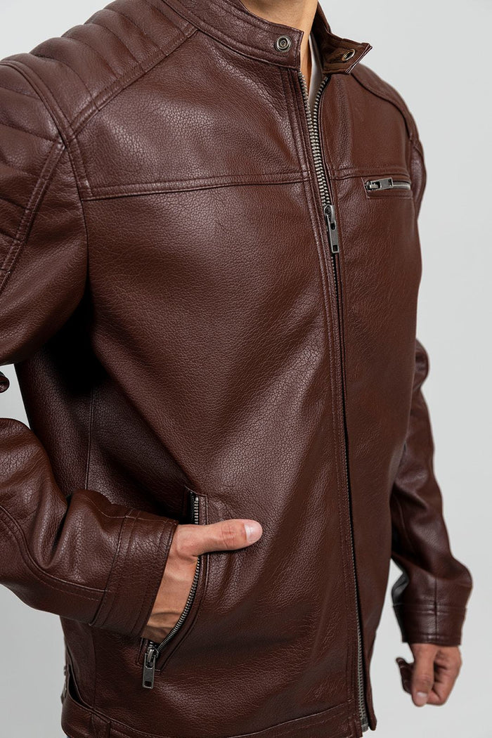 Logan - Men's Vegan Faux Leather Jacket Jacket Best Leather Ny   