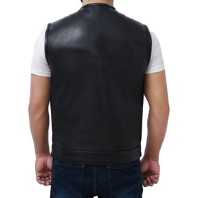 LOGAN - Motorcycle Leather Vest Men's Vest Best Leather Ny   