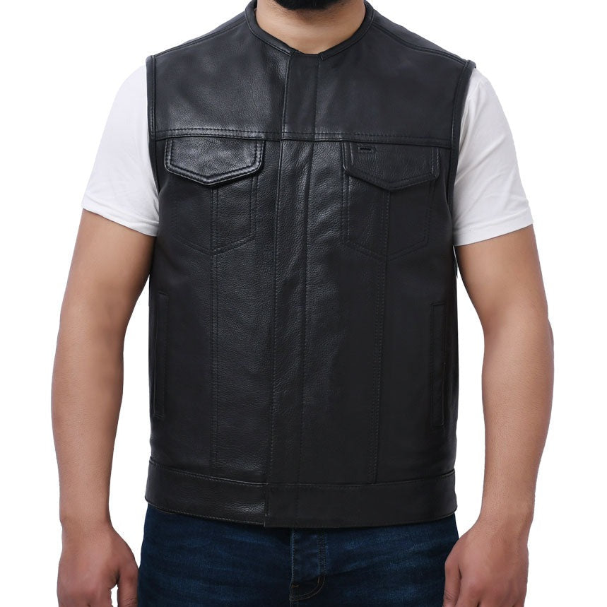 LOGAN - Motorcycle Leather Vest Men's Vest Best Leather Ny   