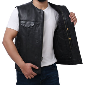 LOGAN - Motorcycle Leather Vest Men's Vest Best Leather Ny   