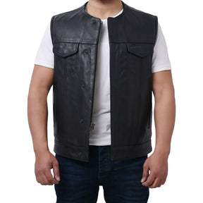 LOGAN - Motorcycle Leather Vest Men's Vest Best Leather Ny   