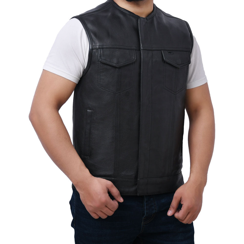 LOGAN - Motorcycle Leather Vest Men's Vest Best Leather Ny   