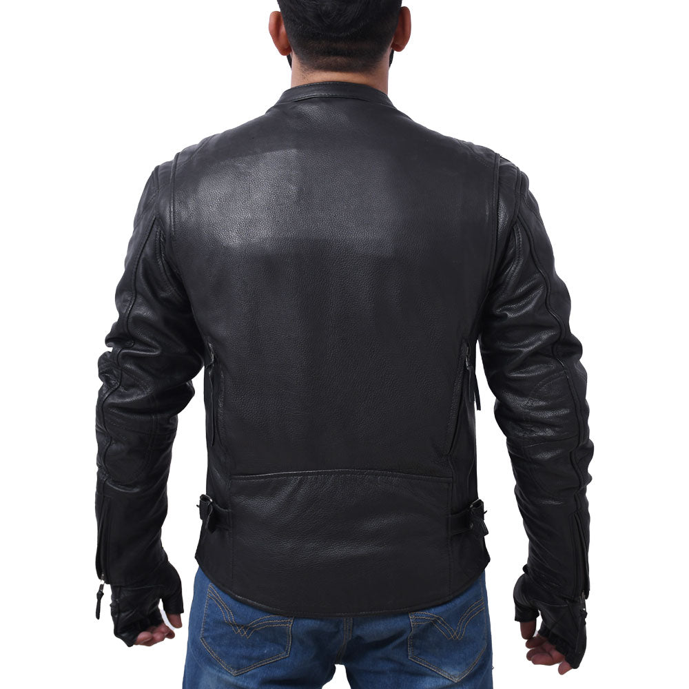 Mad Max - Men's Motorcycle Leather Jacket (Black) Men's Jacket Best Leather Ny   