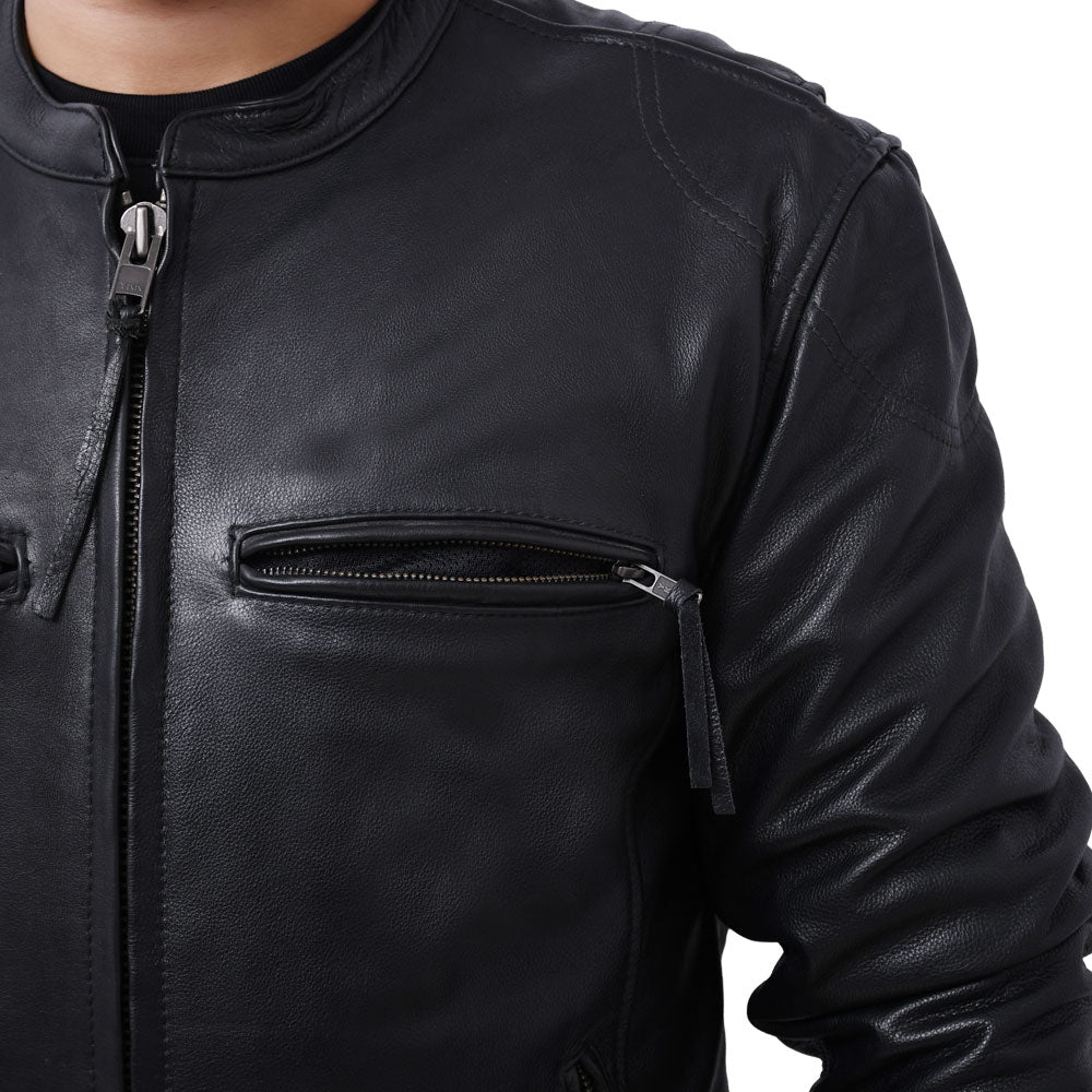 Mad Max - Men's Motorcycle Leather Jacket (Black) Men's Jacket Best Leather Ny   