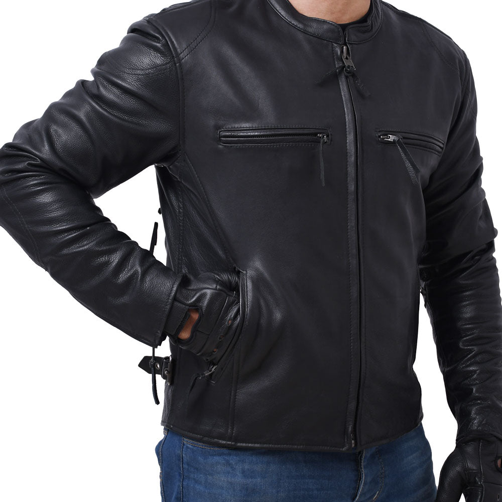 Mad Max - Men's Motorcycle Leather Jacket (Black) Men's Jacket Best Leather Ny   