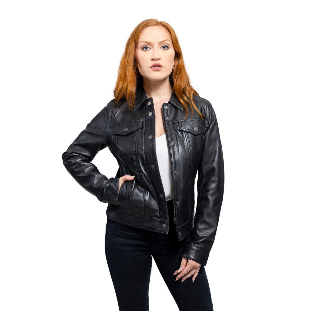 Madison - Women's Fashion Leather Jacket (Black) Jacket Best Leather Ny   