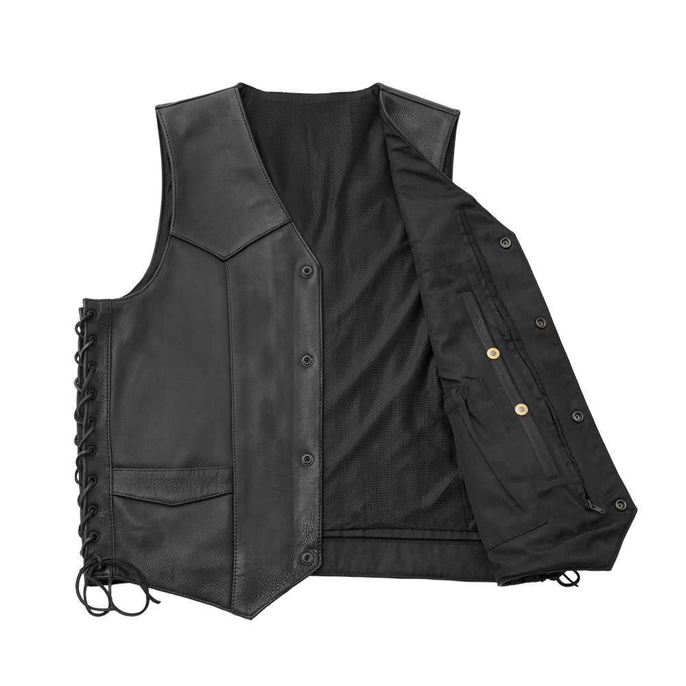 Morbius - Men's Motorcycle Western Style Leather Vest Men's Vest Best Leather Ny   