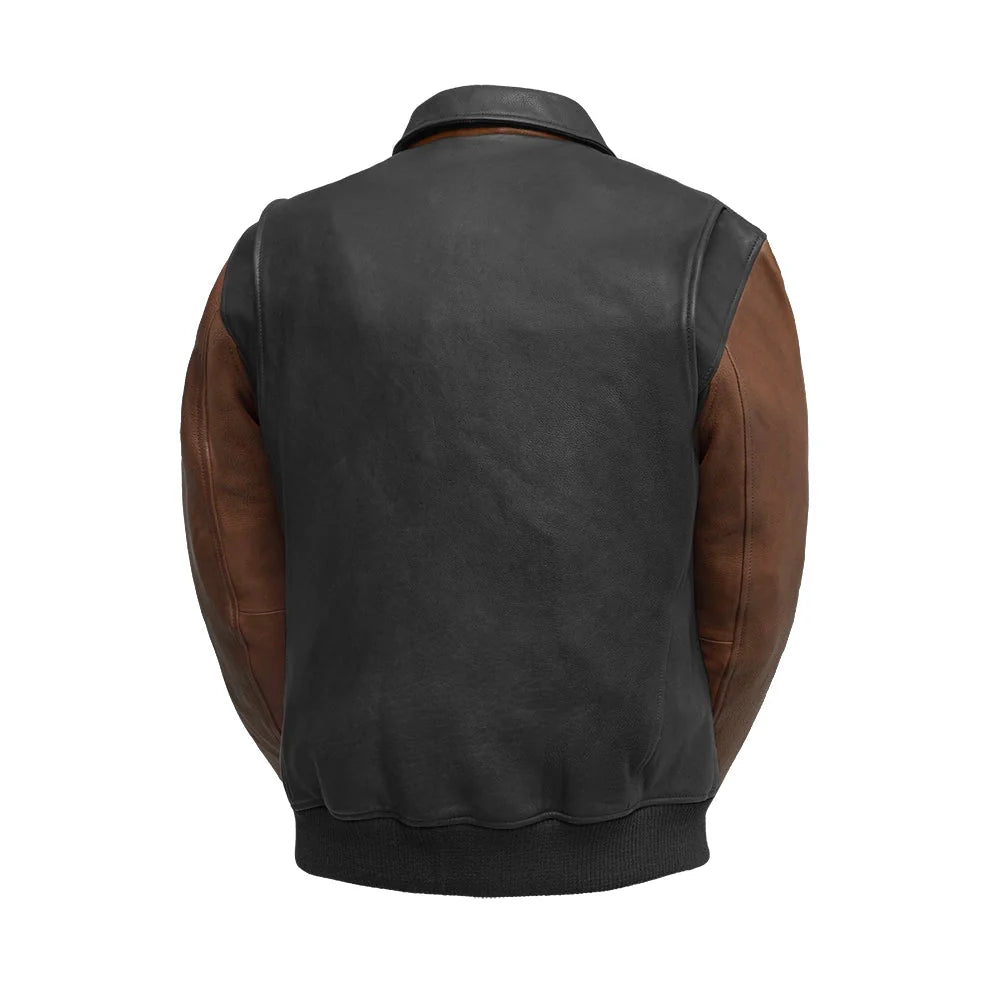 Havoc Two Tone  - Men's Leather Jacket Men's Bomber Jacket Best Leather NY Company   