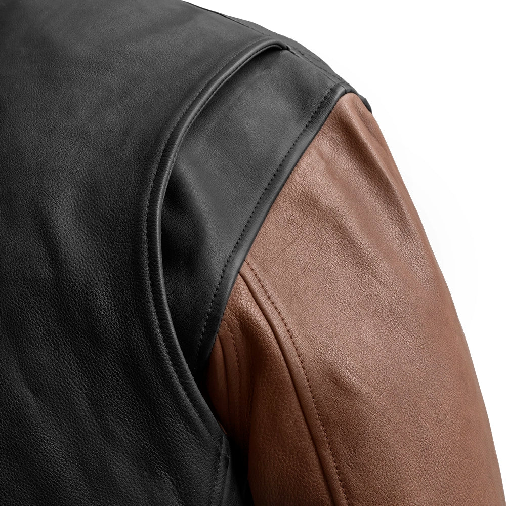 Havoc Two Tone  - Men's Leather Jacket Men's Bomber Jacket Best Leather NY Company   