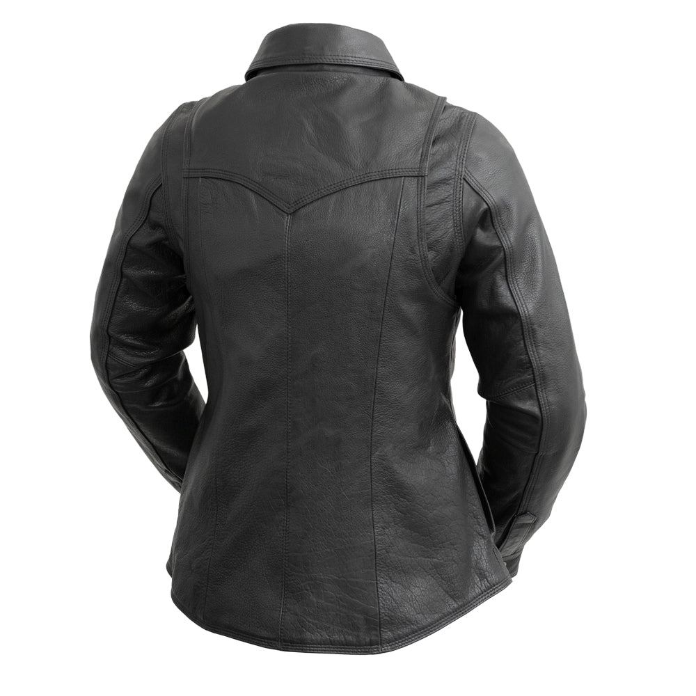 Zenith Women's Leather Motorcycle Shirt Women's Shirt Best Leather NY Company   