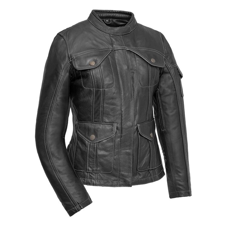 Scarlett - Women's Motorcycle Leather Jacket Women's Leather Jacket Best Leather NY Company XS Black 