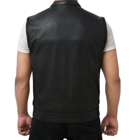 PLUNGE - Motorcycle Leather Vest Men's Vest Best Leather Ny   