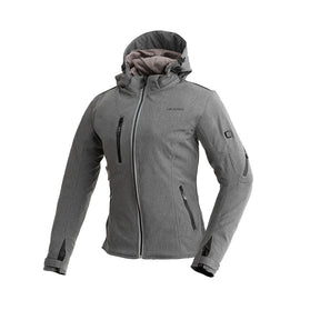 Qiaris Racer Breathable Heated Jacket with Armor Heated Textile Jacket Best Leather Ny S Grey 